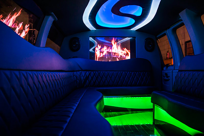 Limo van with leather seating
