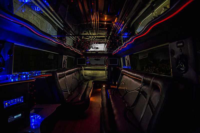 Luxurious limousine interior