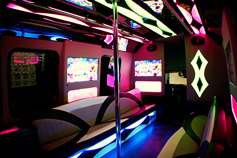 Party bus interior