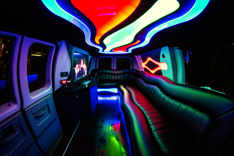 Limo van with LED lighting